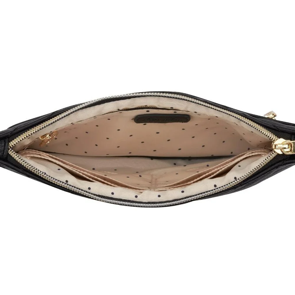 Faux Leather Wallet Pouch Crossbody Wristlet Belt Bag - Compact Multi-Use